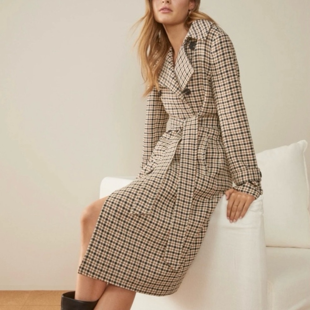 Ever New Check Trench Coat